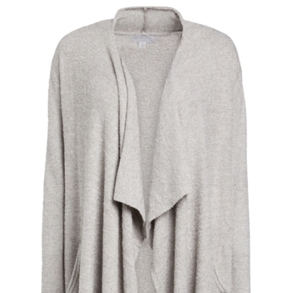 NWT (L/XL) Barefoot Dreams Cozy Chic Lite Island Wrap-Pewter/Pearl